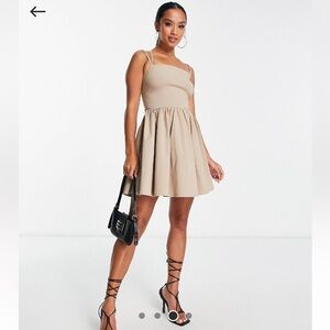 ASOS Design Petite Lace up Mini Dress
